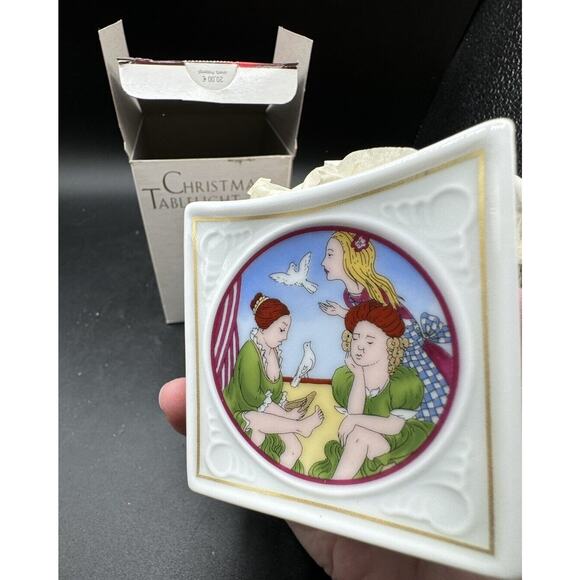 Vintage 2002 Brand NEW WEIHNACHTS Porcelain Candle Holder In Box! - Picture 10 of 11